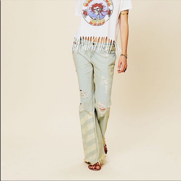 Sale- American Flag Free People Flared Jeans